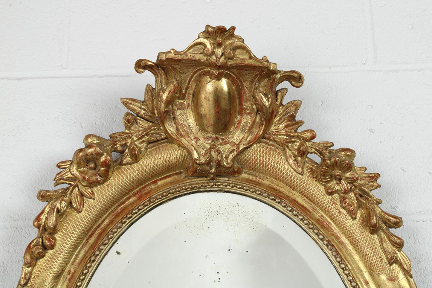 19th Century French Louis XVI Style Gilt Oval Mirror