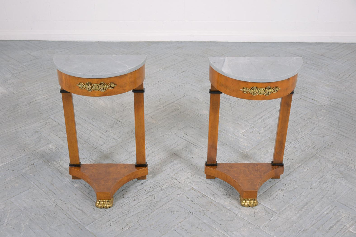 Antique Demilune Side Tables
