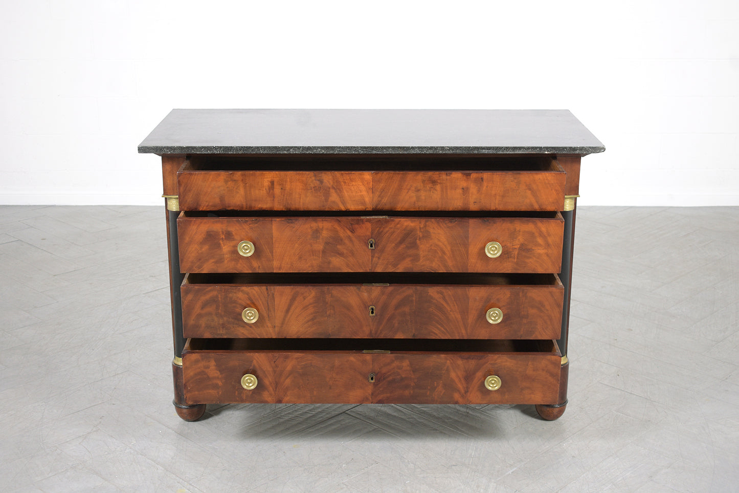 French Empire Directoire Marble Top Commode