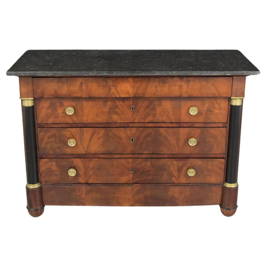 French Empire Directoire Marble Top Commode