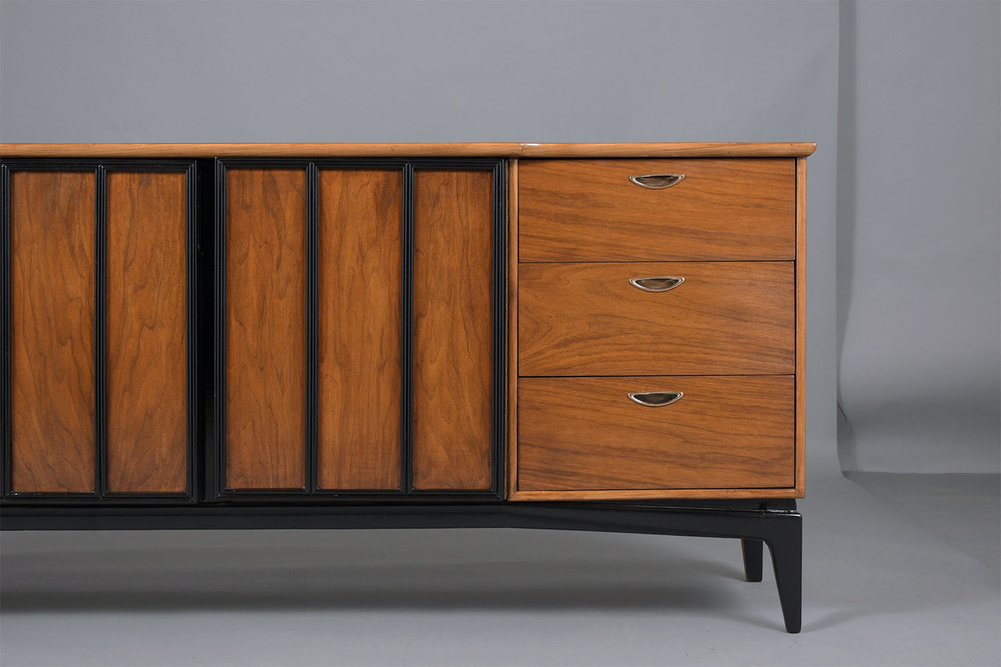 Mid Century Walnut Lacquered Chest of Drawers