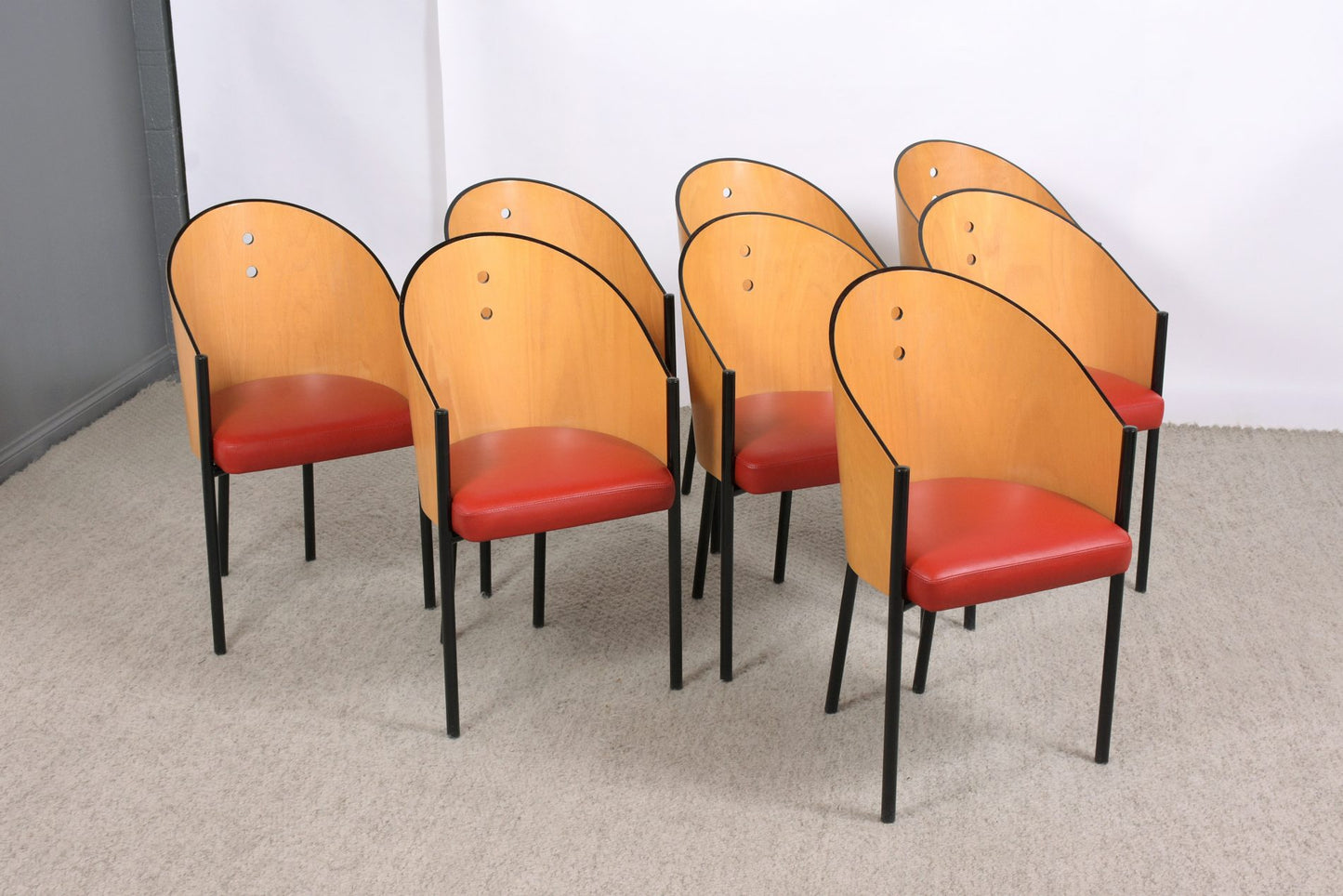 Set Eight Mid-Century Modern Dining Chairs
