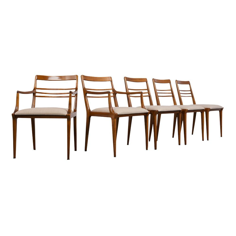 Set of Five Renzo Rutili Dining Chairs