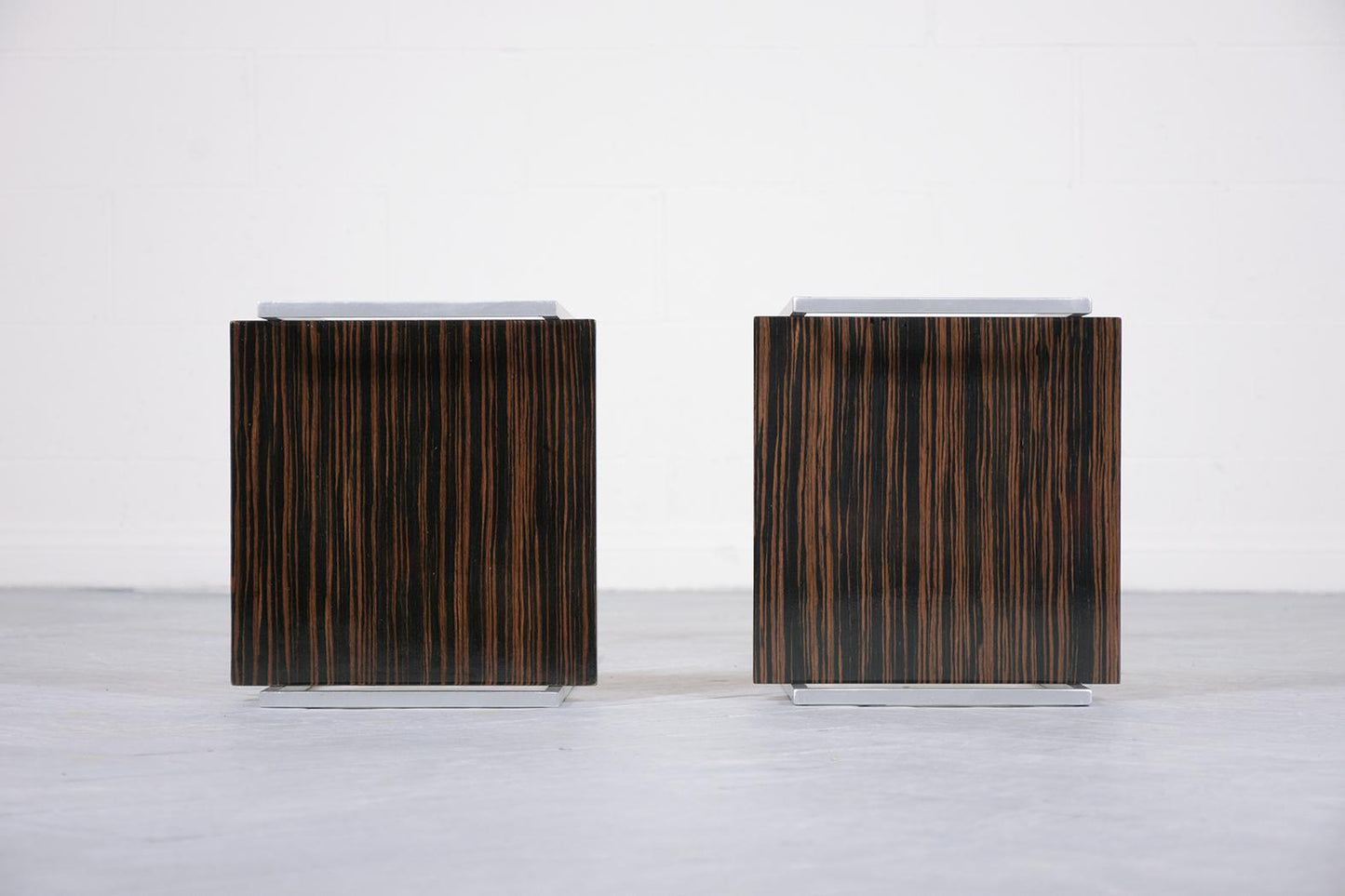 Pair of Mid Century Modern Pedestal Tables