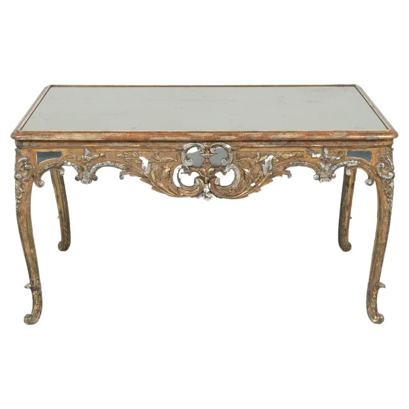 19th Century Louis XVI Gilt Center Table