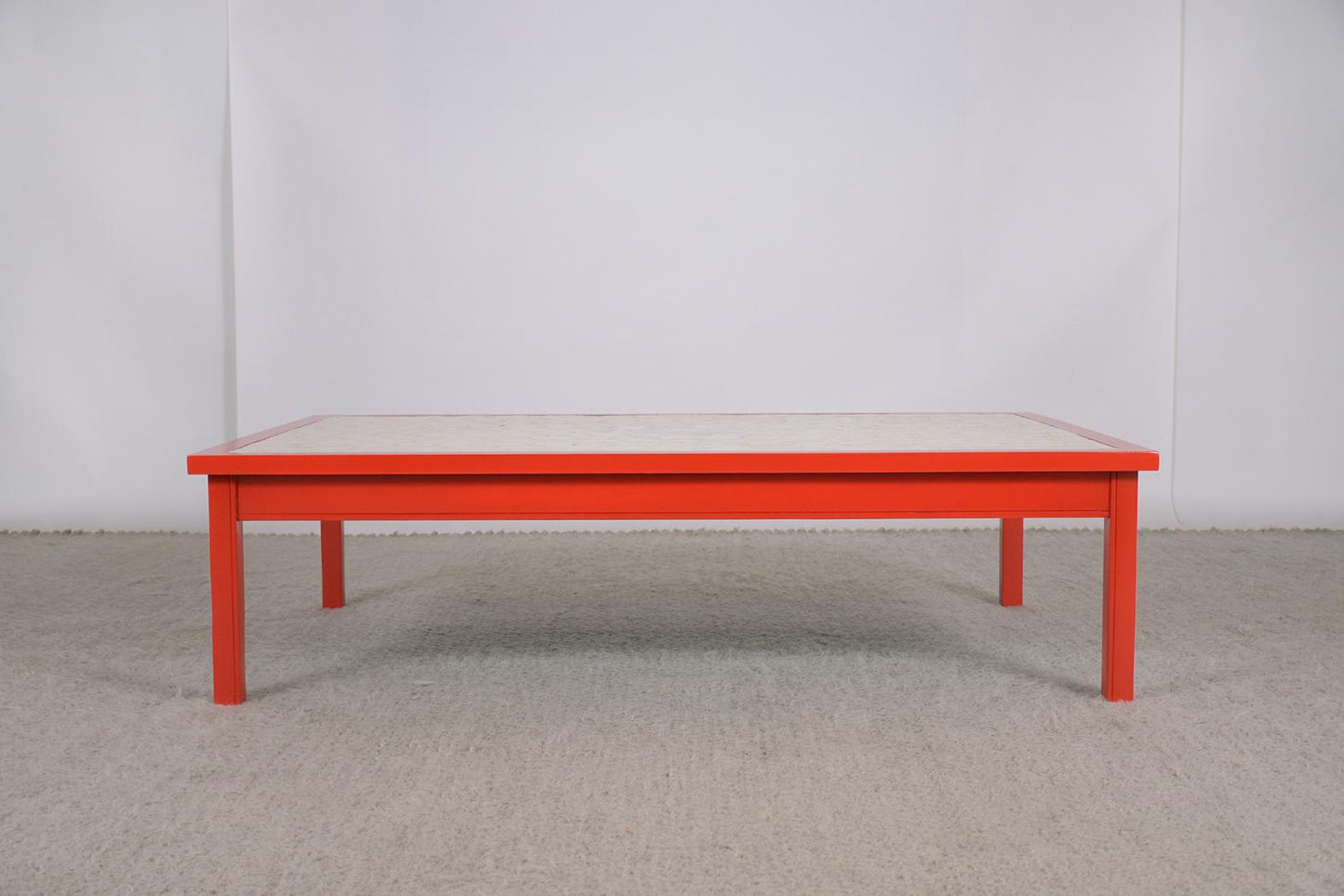 Mid-Century Red Lacquered Coffee Table