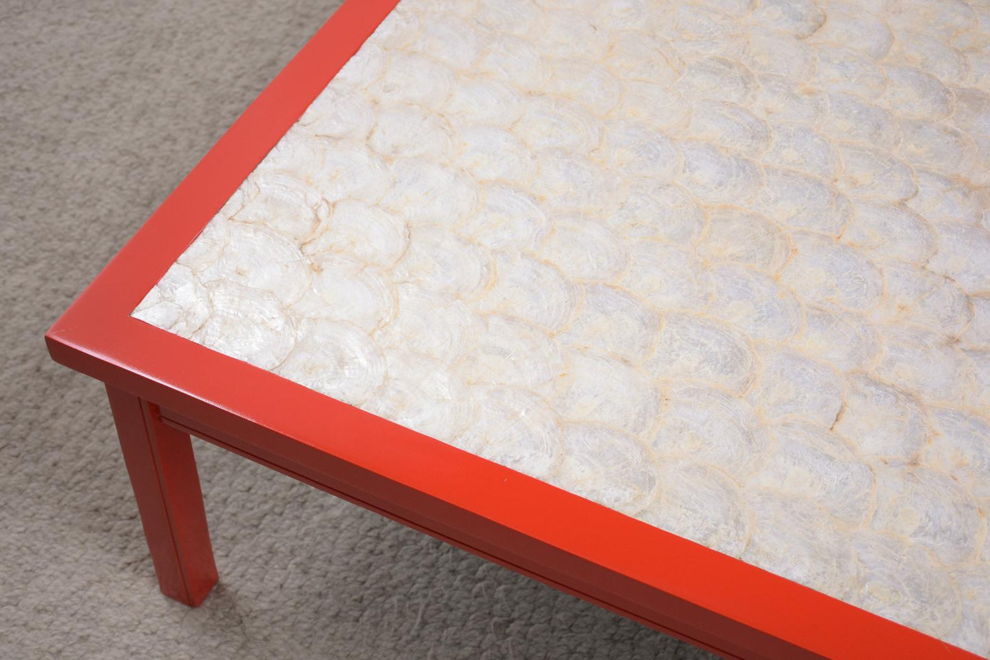Mid-Century Red Lacquered Coffee Table