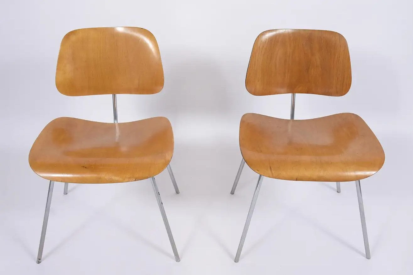 Restored 1950s Eames LCM Lounge Chairs by Herman Miller: Vintage Mid-Century Modern Comfort for Home & Office Decor