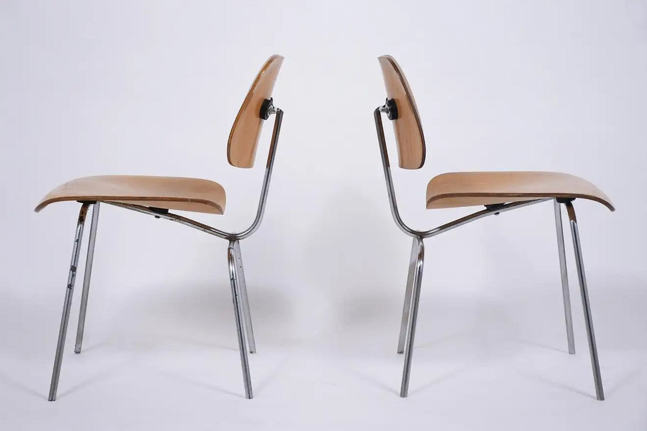 Restored 1950s Eames LCM Lounge Chairs by Herman Miller: Vintage Mid-Century Modern Comfort for Home & Office Decor