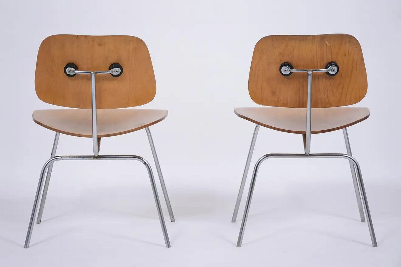 Restored 1950s Eames LCM Lounge Chairs by Herman Miller: Vintage Mid-Century Modern Comfort for Home & Office Decor