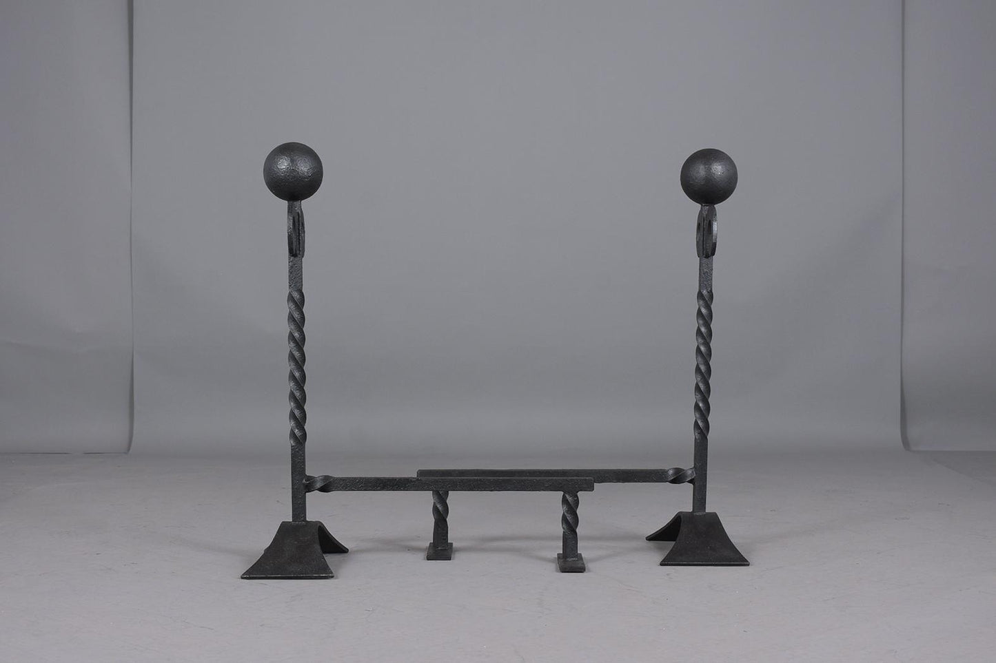 Pair of Iron Fireplace Chenets