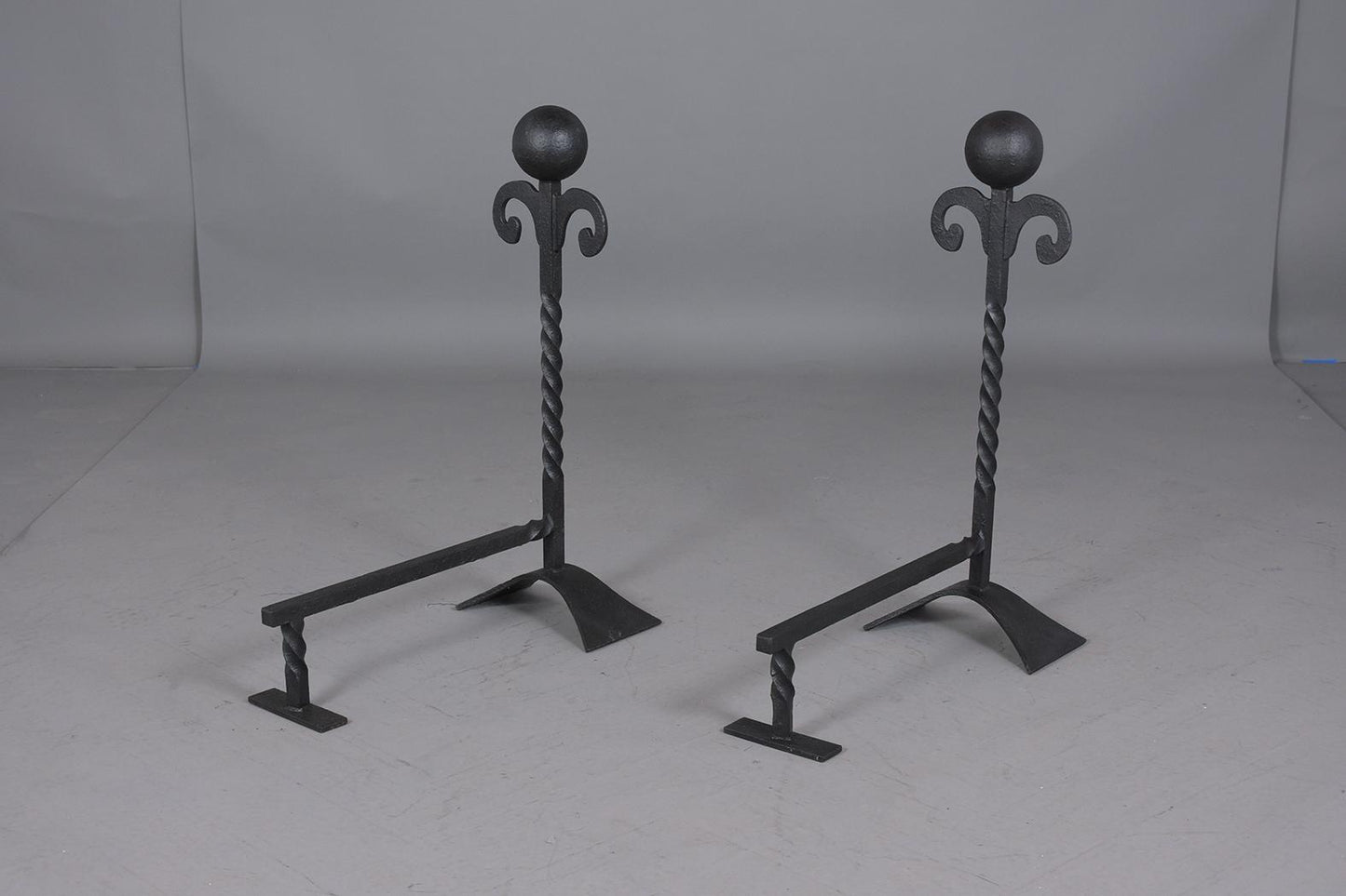 Pair of Iron Fireplace Chenets