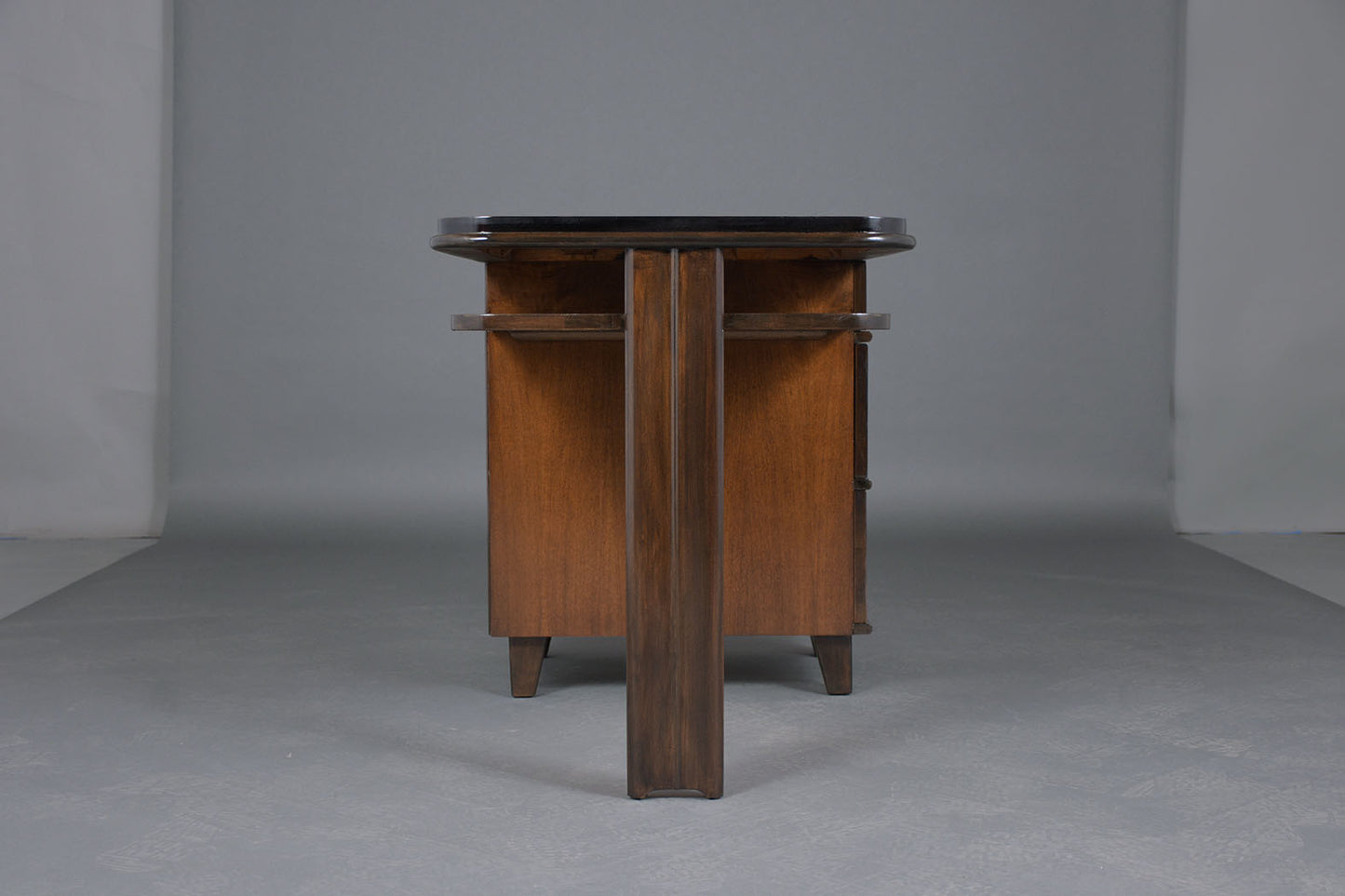 Vintage Mid-Century Modern Pedestal Desk