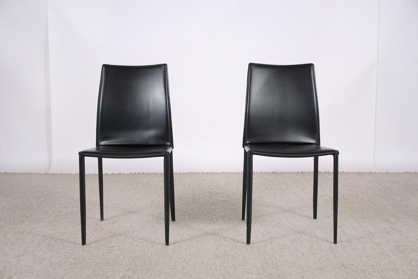 Pair of 21th Century Italian Leather Chairs
