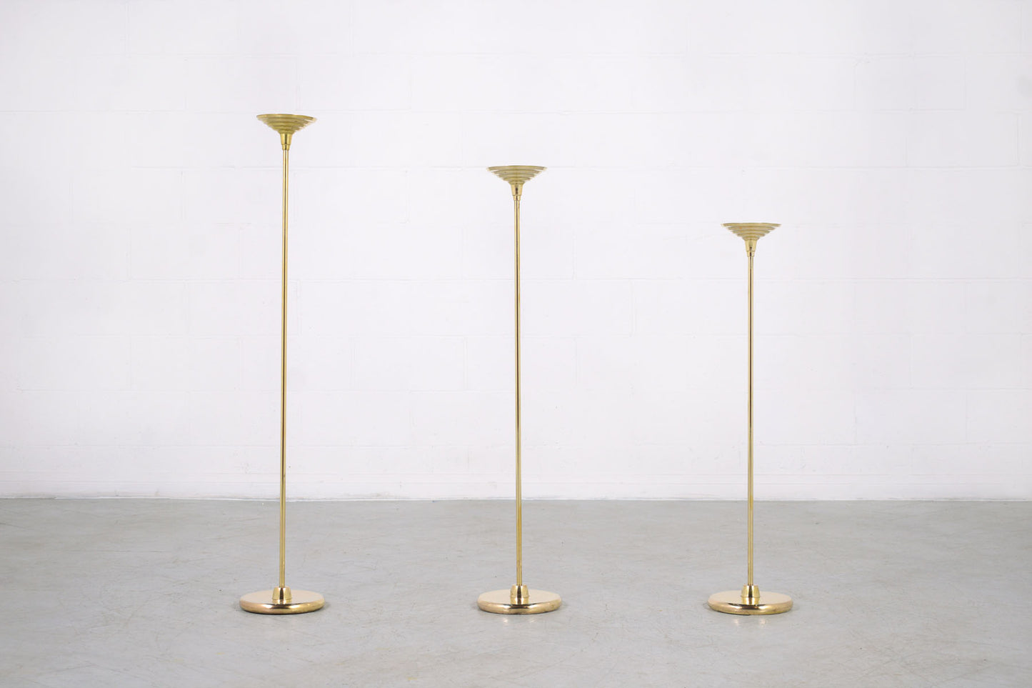 Mid-Century Modern Brass Candle Holders 