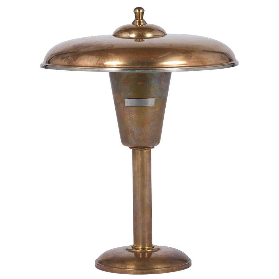 1970's Mid-Century Modern Copper Table Lamp