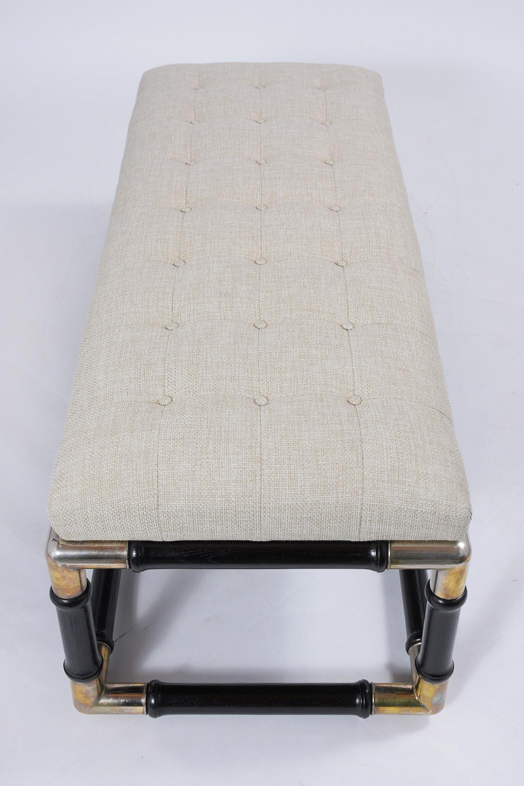 Mid-Century Tufted Bench
