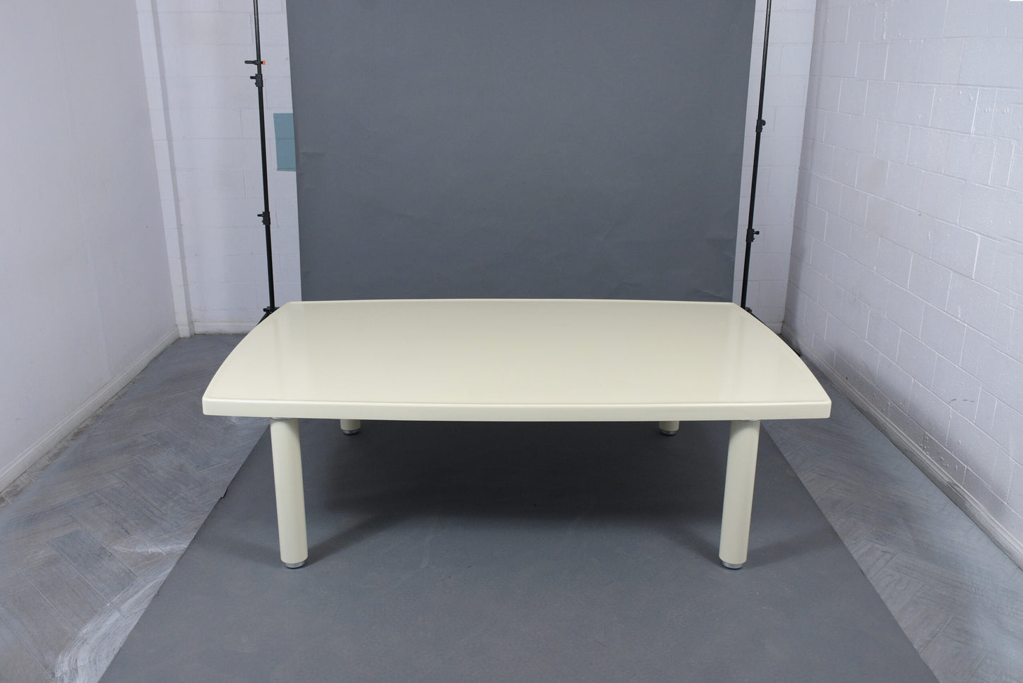 Stewart MacDougall Ivory Cream Dining Table with Silvered Leg Details