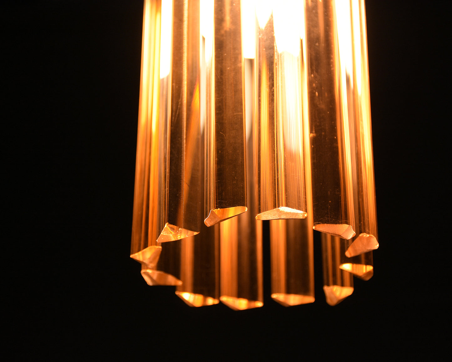 Pair of Italian Stilnovo Cristal Pendant Lamps Model No 1327