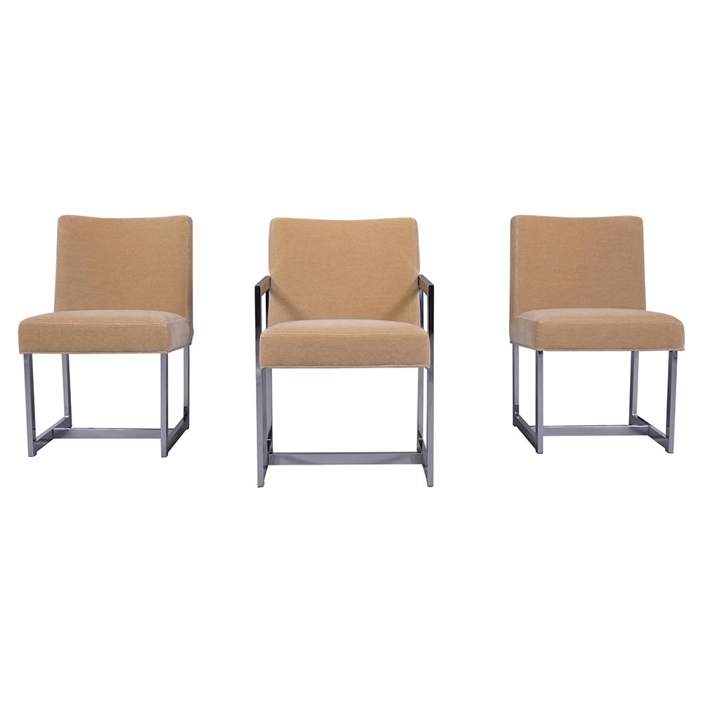Set of Six Dining Chairs Milo Baughman Style