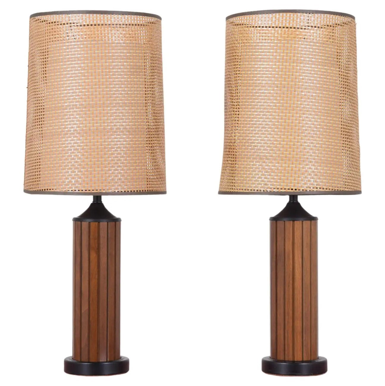 Vintage 1960s Pair of Mid-Century Table Lamps