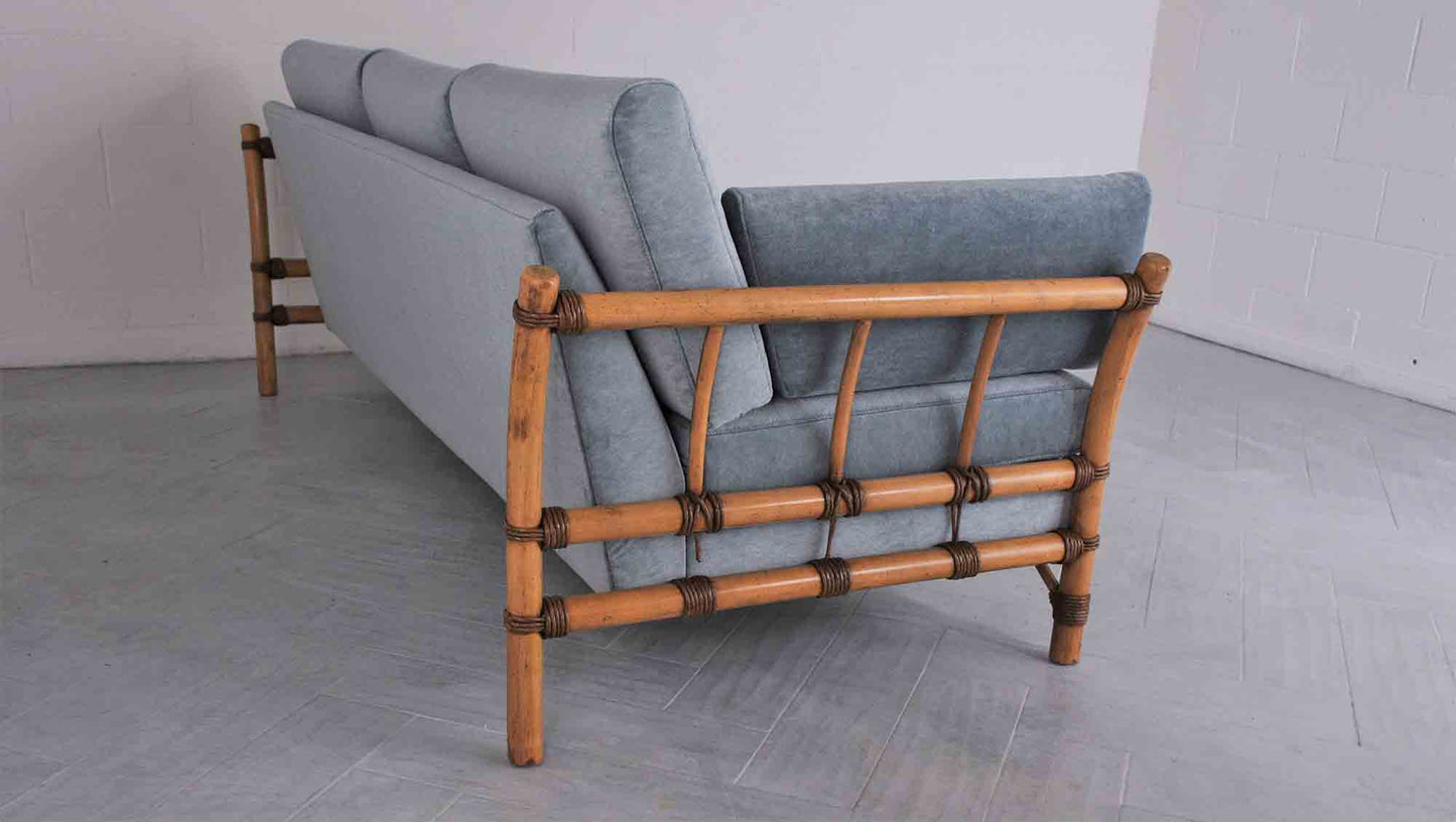 Vintage 1970s Faux Bamboo Sofa