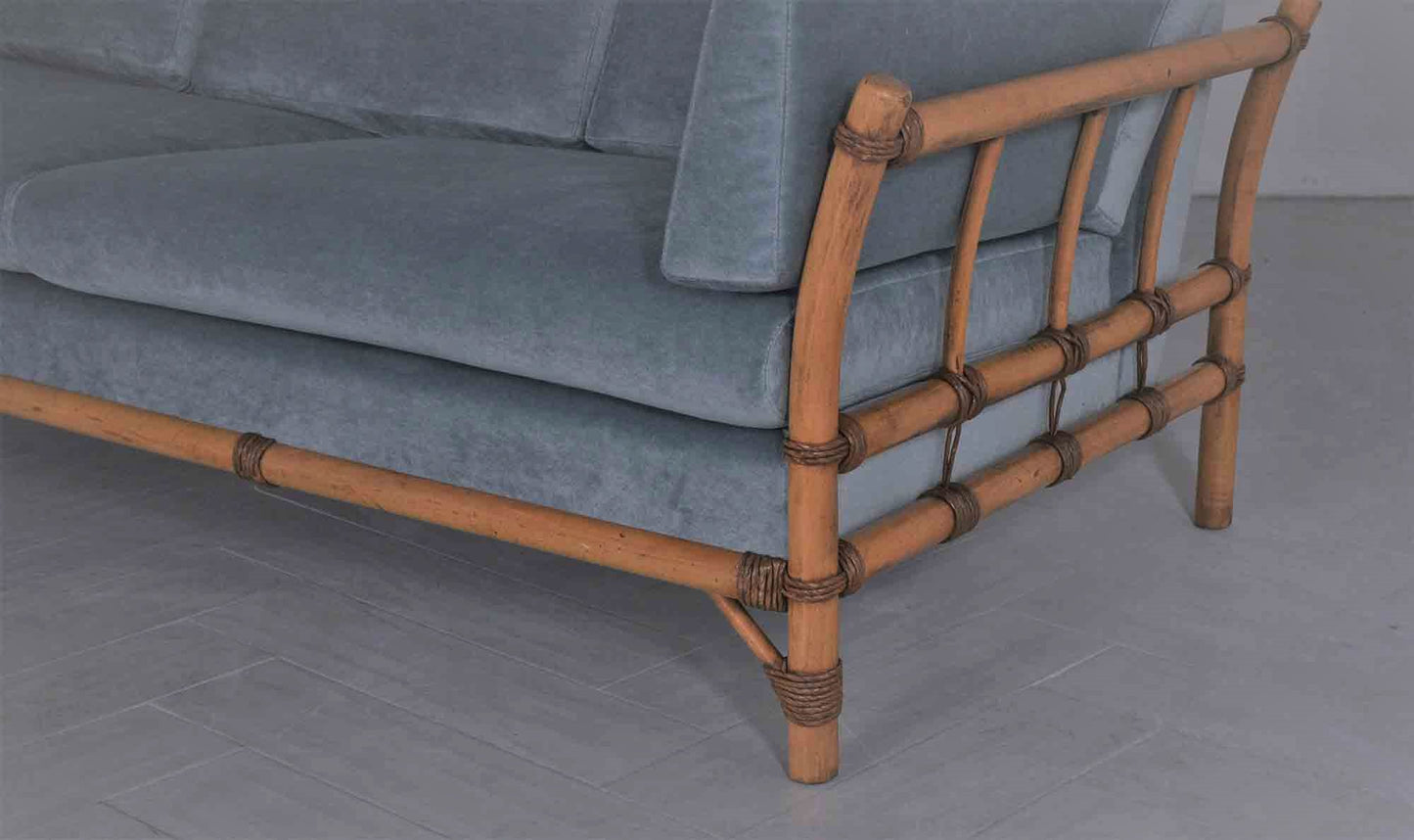 Vintage 1970s Faux Bamboo Sofa