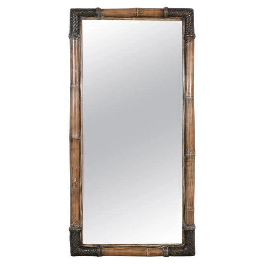 Vintage Bamboo Wall Mirror