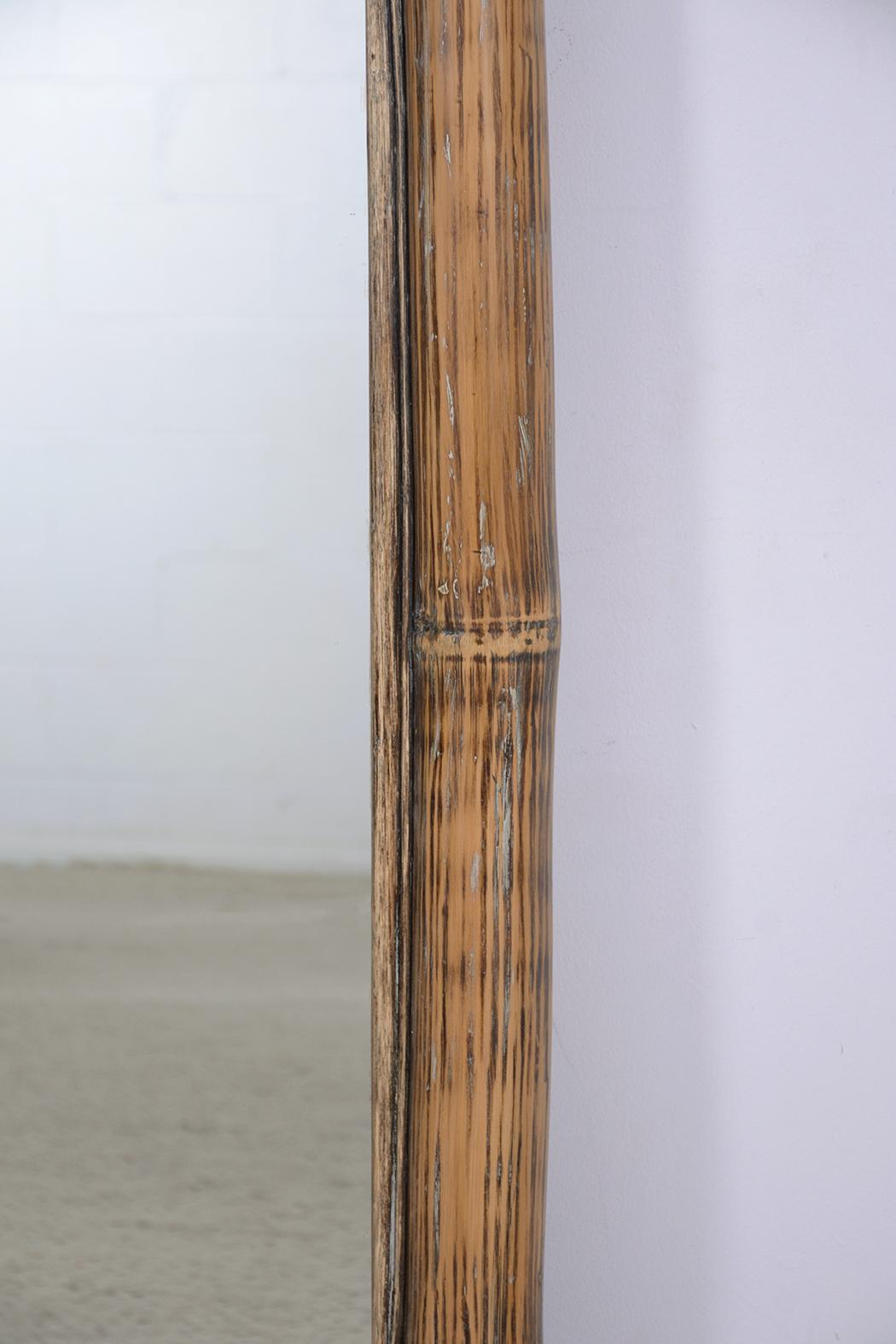 Vintage Bamboo Wall Mirror