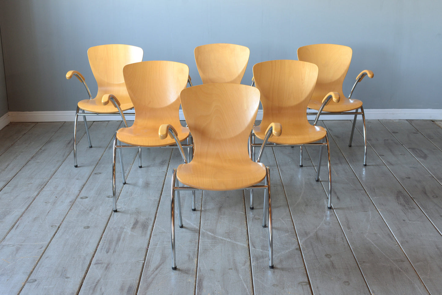 21st Century Stackable Modern Dining Chairs