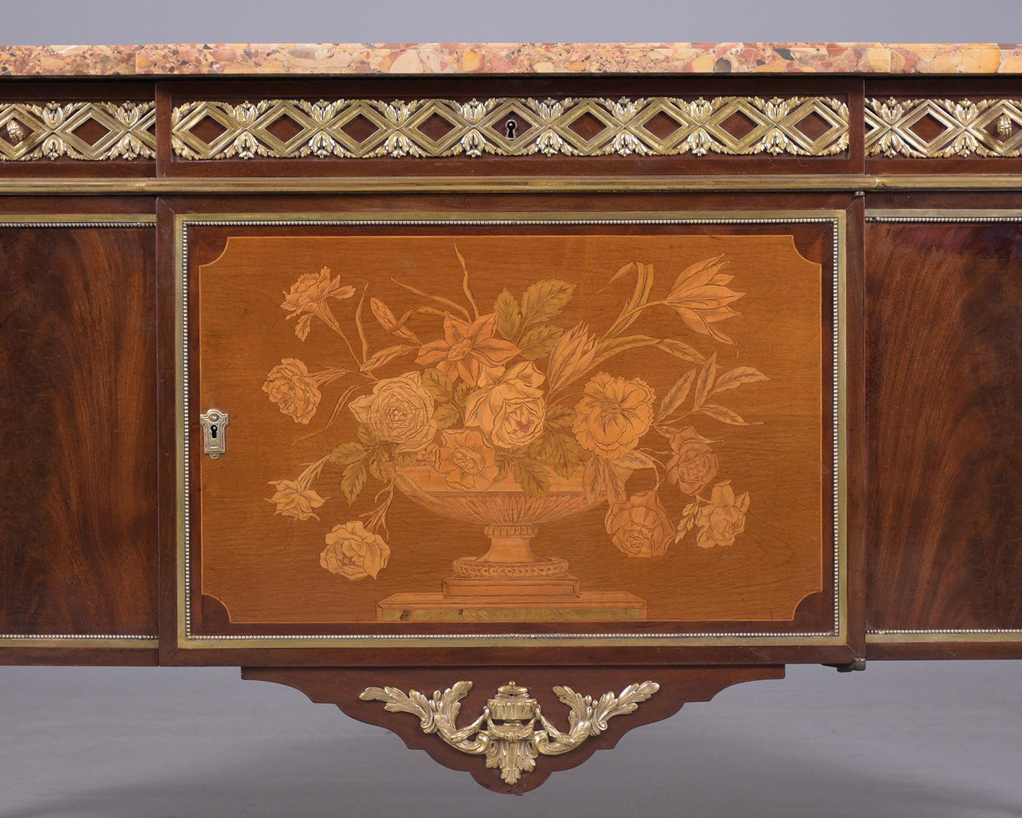 19th Century French Louis XVI Marquetry Commode