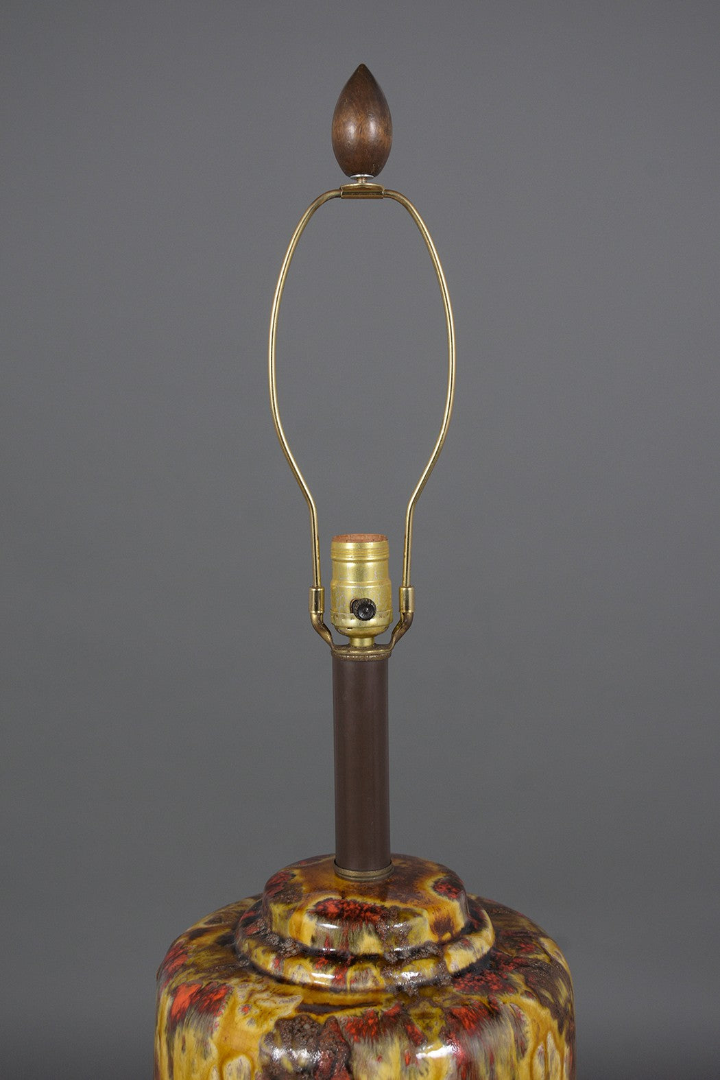 Vintage Mid-Century Glazed Ceramic Table Lamp