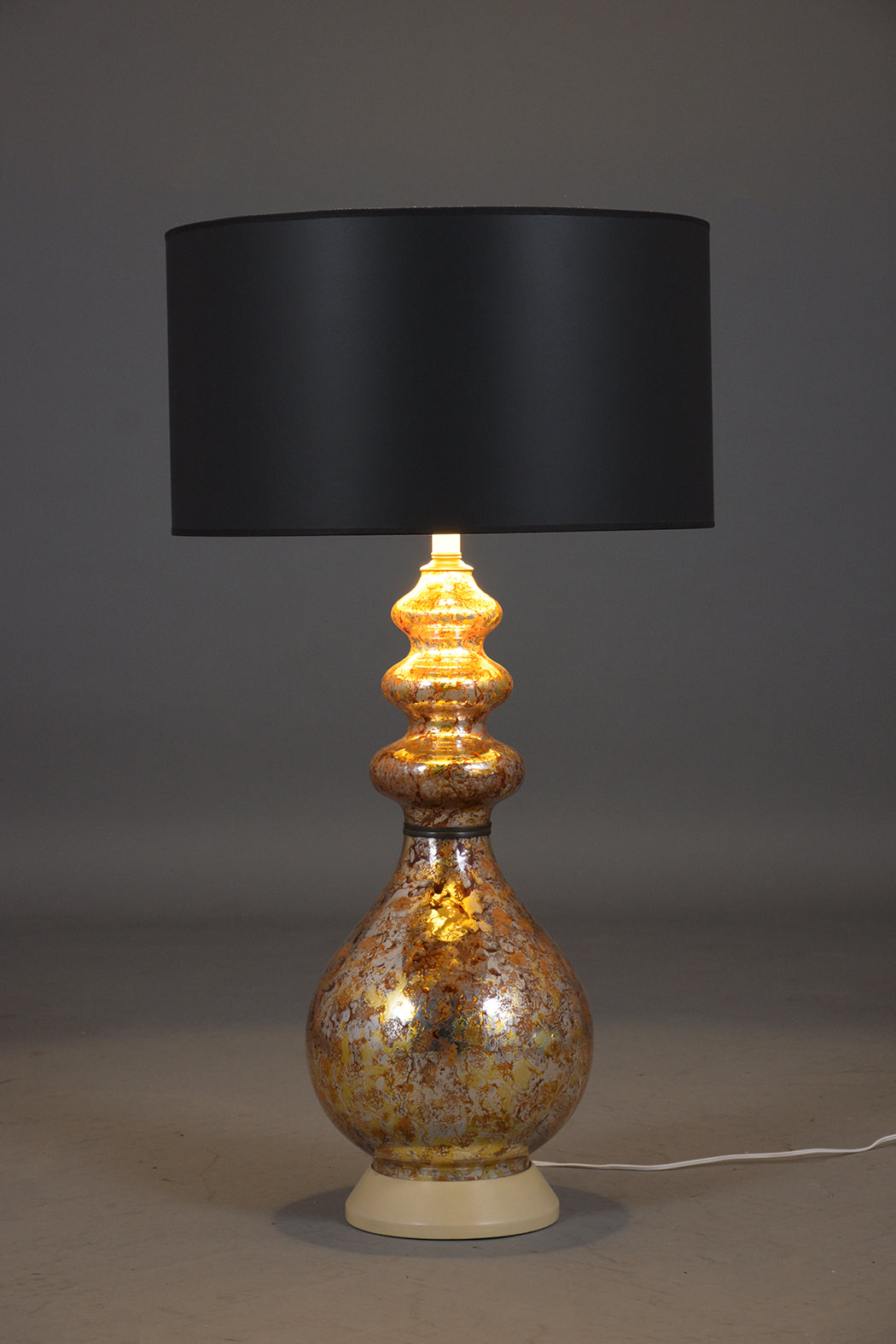 Pair of Vintage Mid-Century Glass Table Lamps