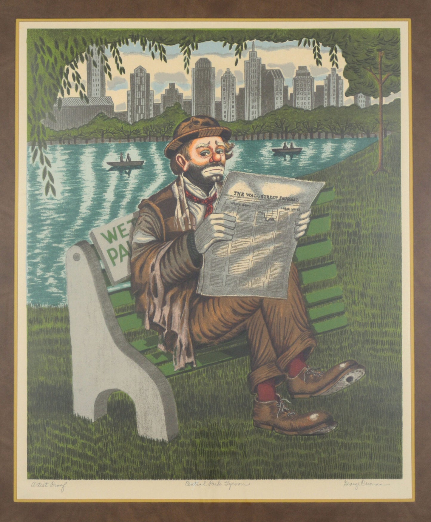 George Crionas Central Park Tycoon Lithograph