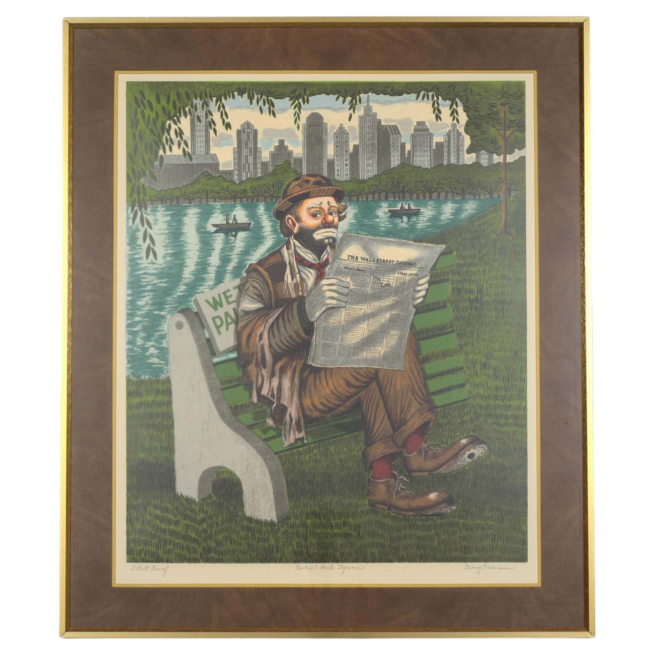 George Crionas Central Park Tycoon Lithograph