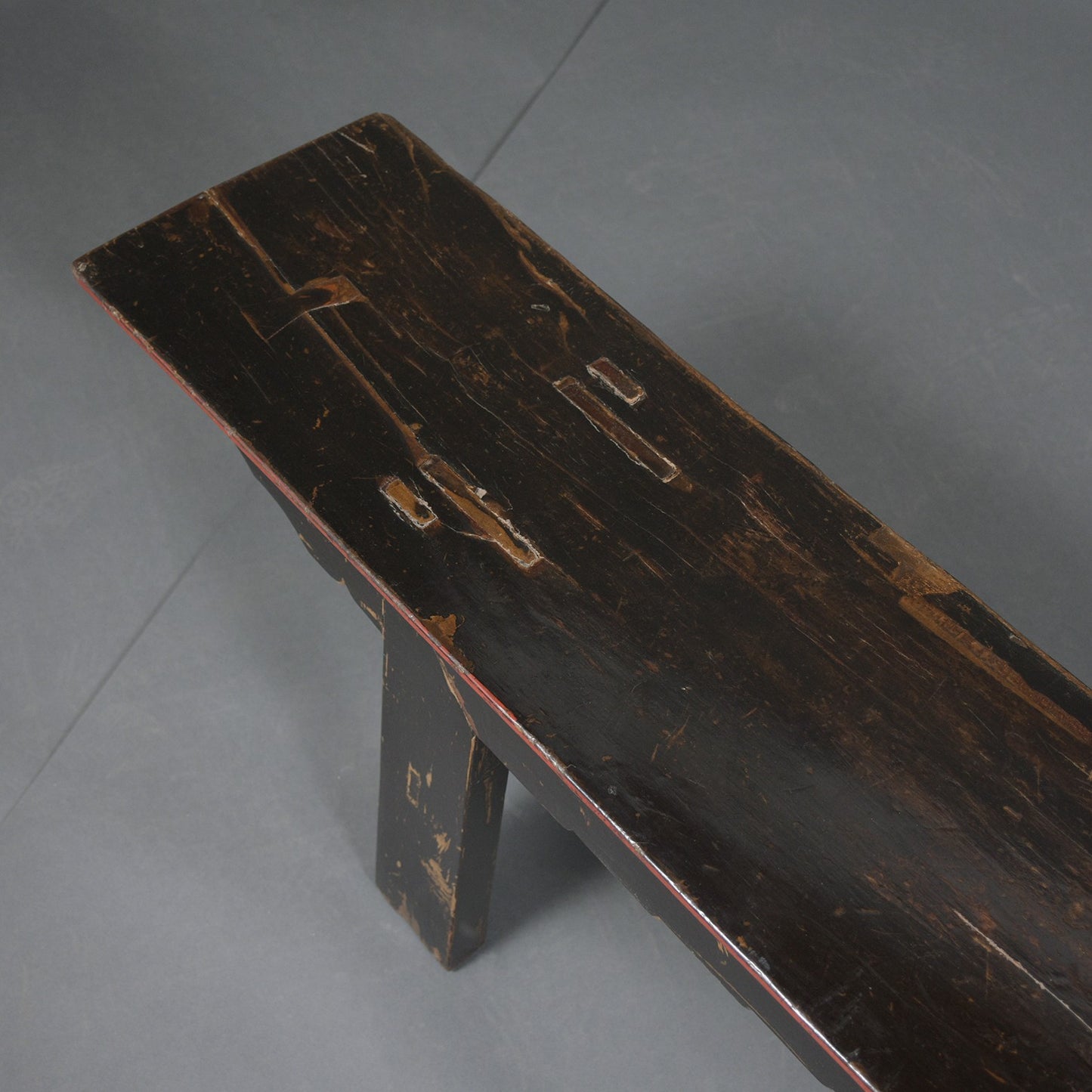 Polychrome Chinese Altar Style Bench