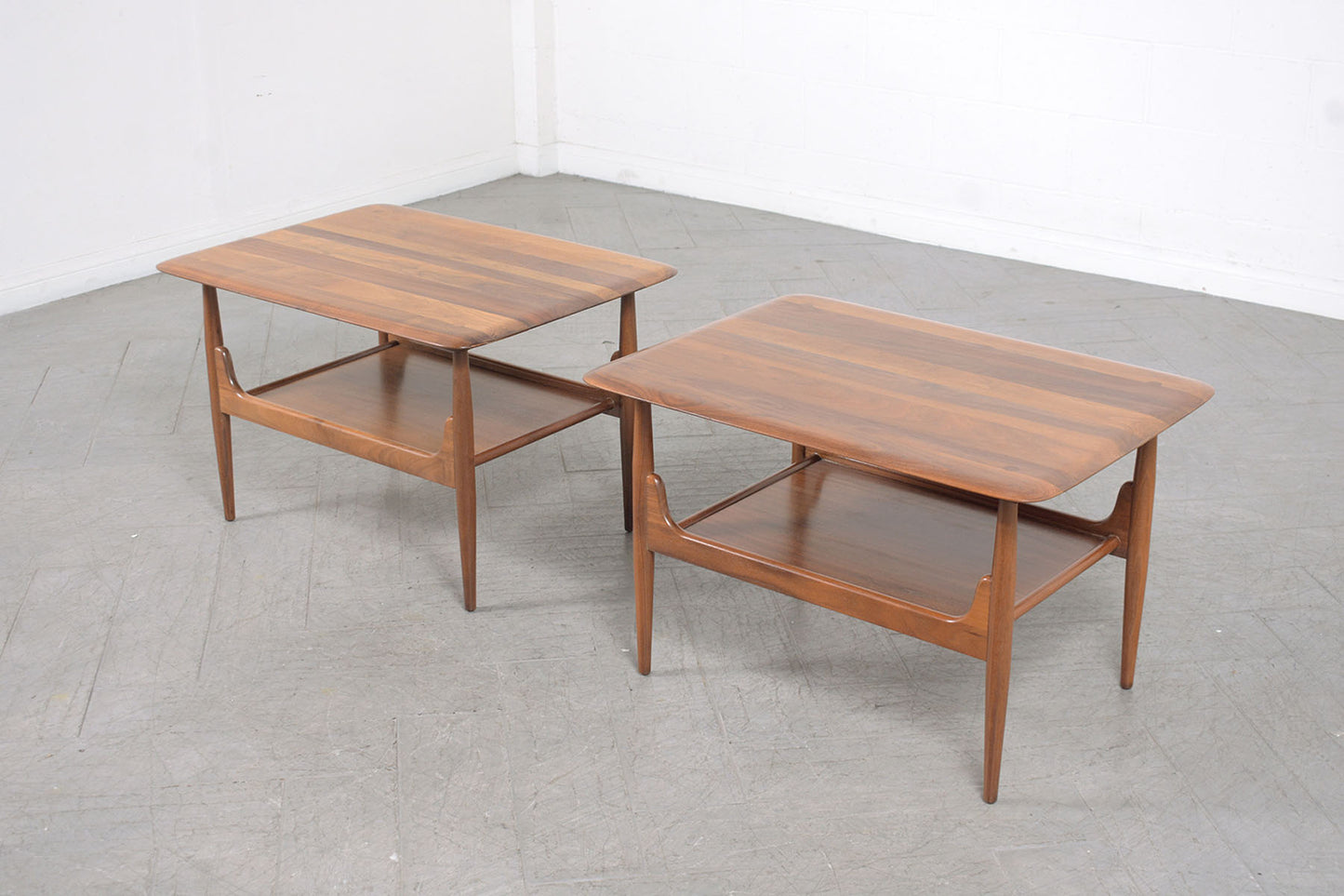Mid-Century Brown Saltman Side Tables