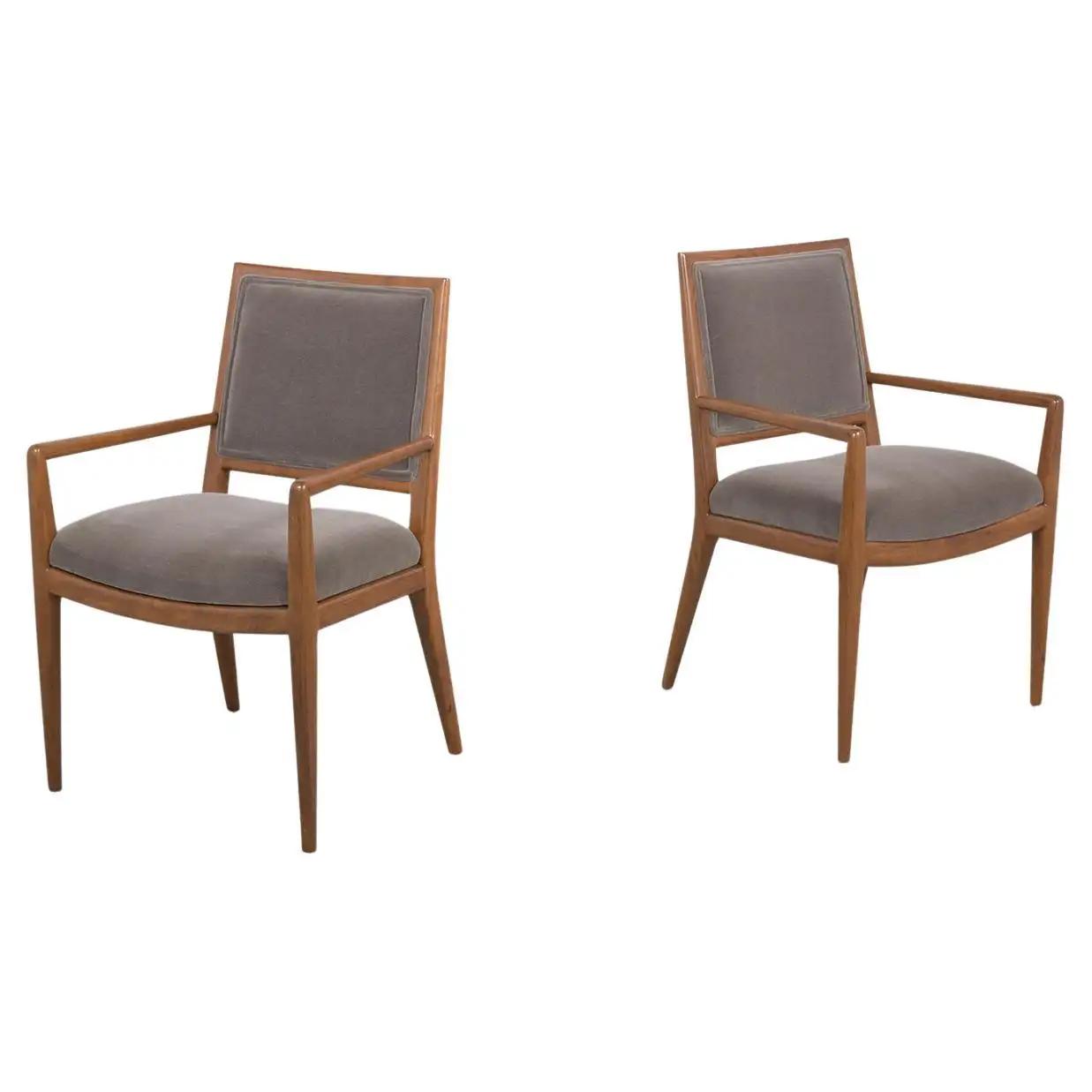 Pair of Vintage Upholstery Mid-Century Modern Armchairs
