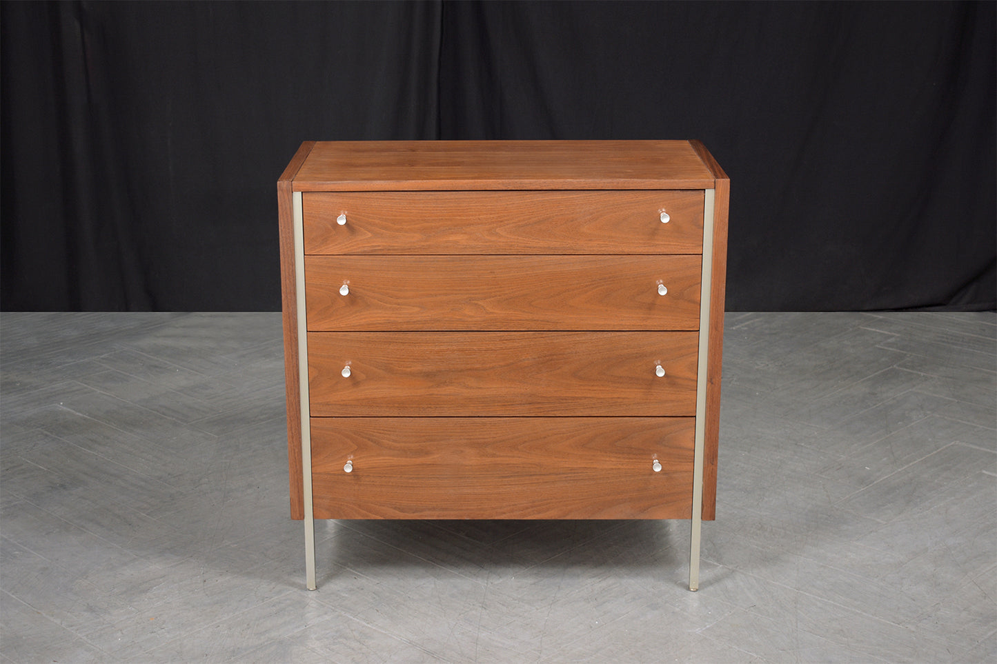 Handcrafted Mid-Century Modern Walnut Chest of Drawers