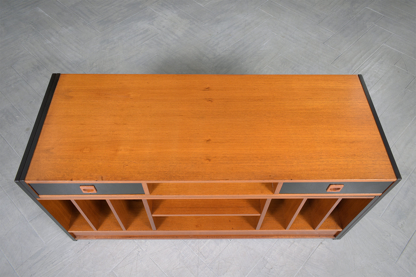 Vintage Mid-Century Modern Adjustable Cabinet: Functional Elegance Redefined