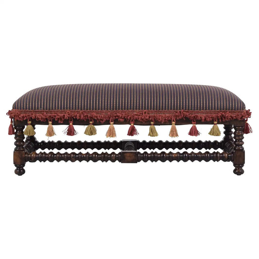 Vintage Jacobean Low Bench