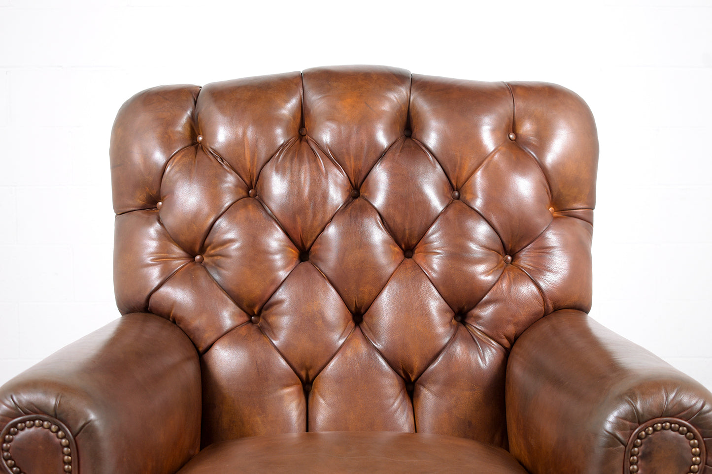 Pair of Leather Chesterfield Chairs