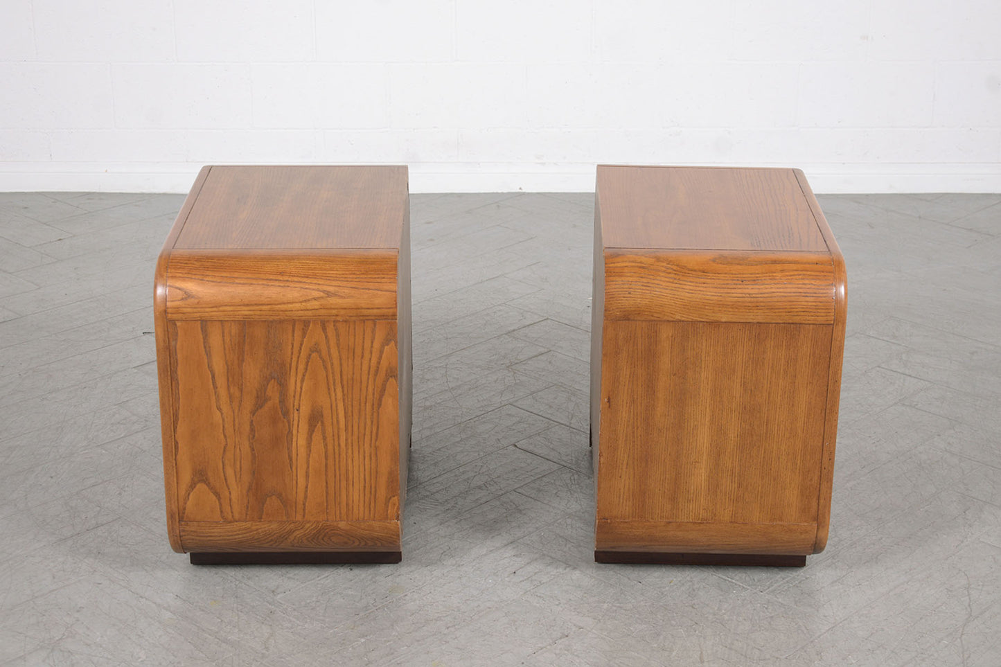 Pair of Oak Mid-Century Modern Nightstands