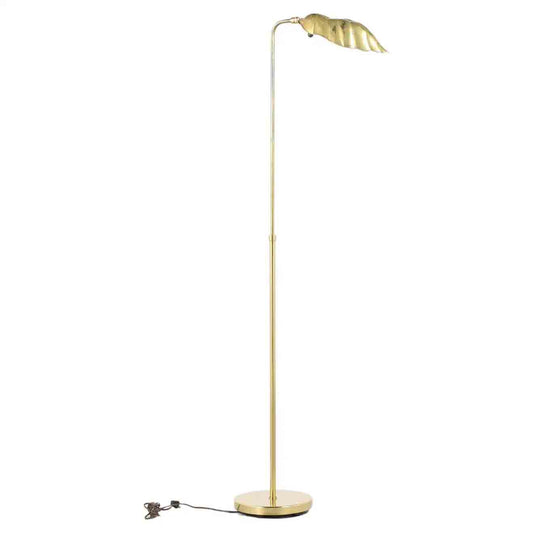 Mid-Century Brass Leaf Floor Lamp