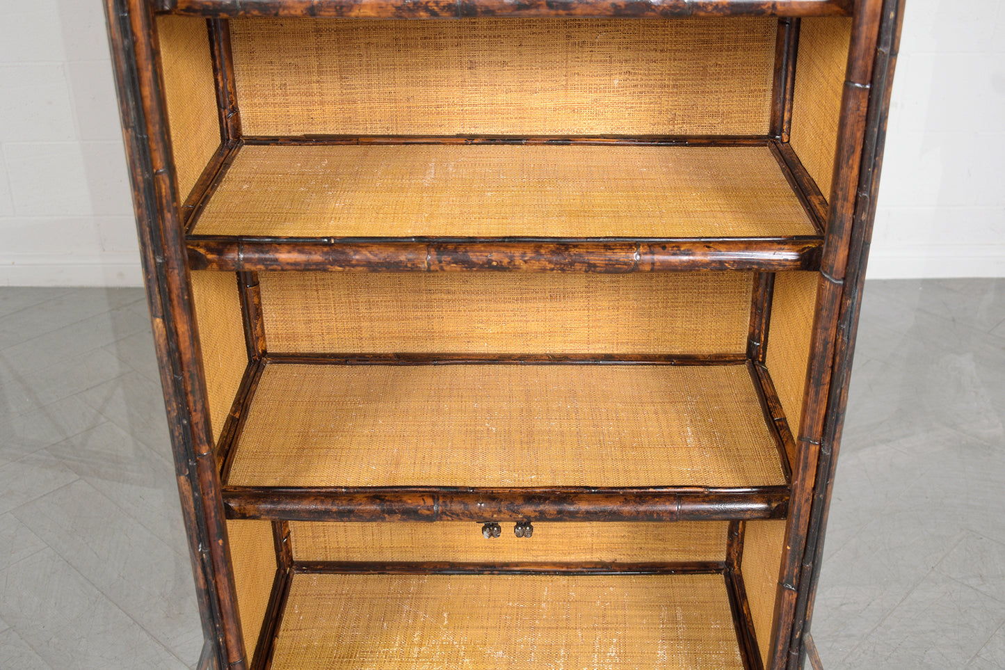 Vintage Bamboo Bookcase